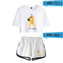 Load image into Gallery viewer, Women Two Piece Set Shorts And T-shirt Clothes