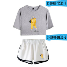 Load image into Gallery viewer, Women Two Piece Set Shorts And T-shirt Clothes