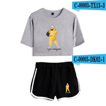 Load image into Gallery viewer, Women Two Piece Set Shorts And T-shirt Clothes