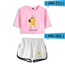 Load image into Gallery viewer, Women Two Piece Set Shorts And T-shirt Clothes