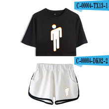 Load image into Gallery viewer, Women Two Piece Set Shorts And T-shirt Clothes