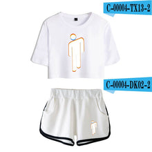 Load image into Gallery viewer, Women Two Piece Set Shorts And T-shirt Clothes