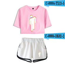 Load image into Gallery viewer, Women Two Piece Set Shorts And T-shirt Clothes