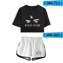 Load image into Gallery viewer, Women Two Piece Set Shorts And T-shirt Clothes