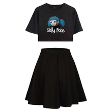 Load image into Gallery viewer, Sally Face Summer Women Two Sets Short Skirt And T-shirts Clothes