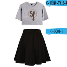 Load image into Gallery viewer, Sally Face Summer Women Two Sets Short Skirt And T-shirts Clothes