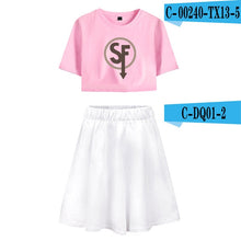 Load image into Gallery viewer, Sally Face Summer Women Two Sets Short Skirt And T-shirts Clothes