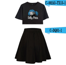 Load image into Gallery viewer, Sally Face Summer Women Two Sets Short Skirt And T-shirts Clothes