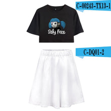 Load image into Gallery viewer, Sally Face Summer Women Two Sets Short Skirt And T-shirts Clothes