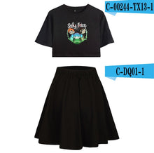Load image into Gallery viewer, Sally Face Summer Women Two Sets Short Skirt And T-shirts Clothes