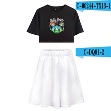 Load image into Gallery viewer, Sally Face Summer Women Two Sets Short Skirt And T-shirts Clothes