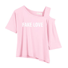 Load image into Gallery viewer, T-shirts Off-should pop Women Girl T-shirt