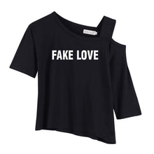 Load image into Gallery viewer, T-shirts Off-should pop Women Girl T-shirt