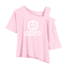 Load image into Gallery viewer, T-shirts Off-should pop Women Girl T-shirt