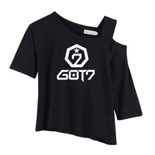 Load image into Gallery viewer, T-shirts Off-should pop Women Girl T-shirt