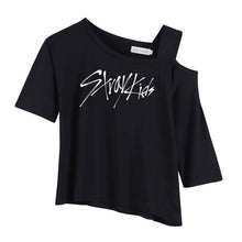 Load image into Gallery viewer, T-shirts Off-should pop Women Girl T-shirt
